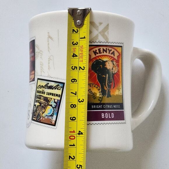 Vintage Starbucks Barista Air Mail Stamp Series Mug – Kenya Sulawesi Colombia - Picture 11 of 12